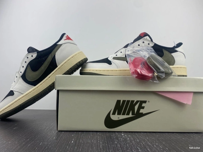 Rep TB WMNS Olive 1 Low Air DZ4137-106 x Travis OG Jordan Scott 0808